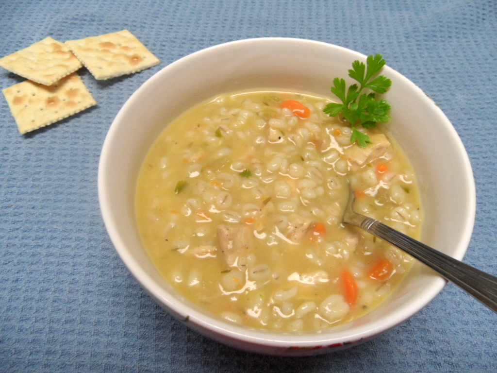 Creamy Chicken and Barley Soup » An Inspired Kitchen
