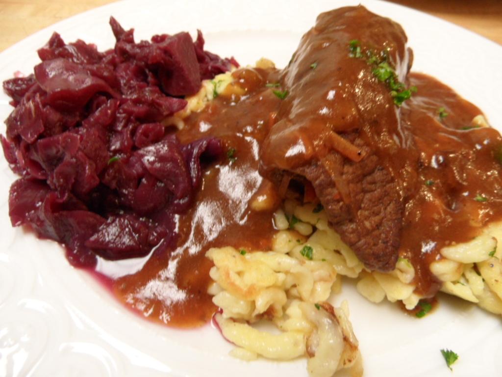 Beef Rouladen with Spätzle and Red Cabbage » An Inspired Kitchen